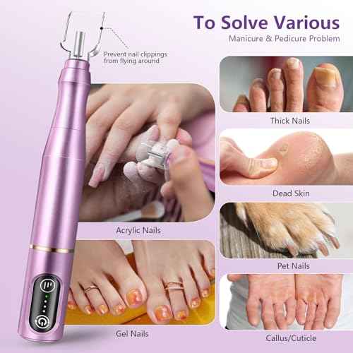 Cordless Nail Drill Electric Nail File Kit Rechargeable Professional Efile Nail Set, Portable Acrylic Gel Nail Polish Remover Machine Pedicure Manicure Tool, 11 Bits 56 Sanding Bands Salon Home