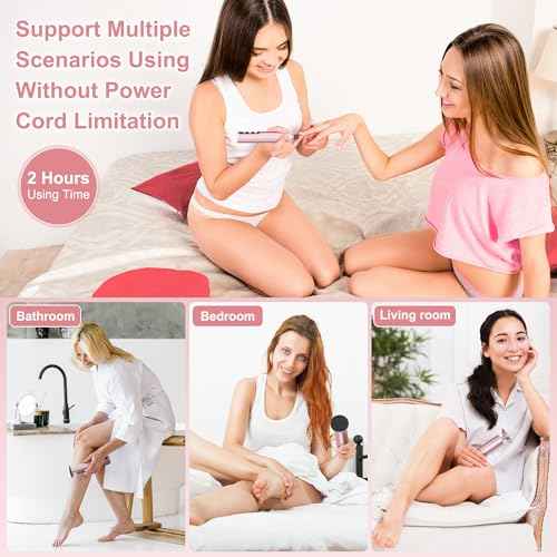 Electric Foot Callus Remover, 2 in 1 Rechargeable Foot File for Feet & Nails, 9 Speed Controller Callus Remover with Replaceable Sandpaper, Cordless Pedicure Tools for Dead Skin and Calluses (Pink)