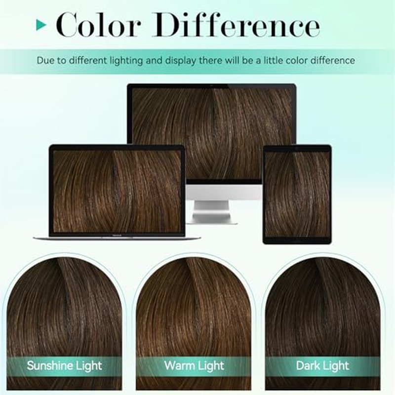 Ukira Brown Hair Extensions Real Human Hair, 18 Inch 75g 7pcs Medium Brown Clip in Hair Extensions Real Human Hair, Soft Natural Straight Remy Human Hair Clip in Extensions for Women