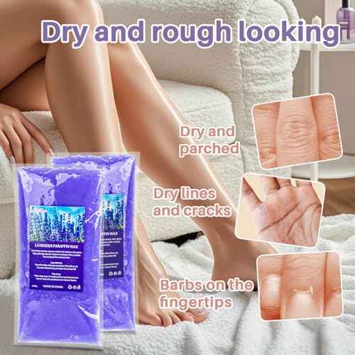 MAQIHAN Paraffin Wax for Hand and Feet - 2 Pack Lavender Scented Paraffin Wax Refills Hand Wax for Dry Skin, Hydration Nourish