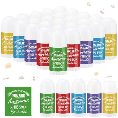 25 Pcs Thank You Christmas Mini Lip Balm Bulk Gifts for Women Christmas Lip Balm Gifts Natural Ingredients Products for Coworkers Employee Teacher Xmas Party Favors