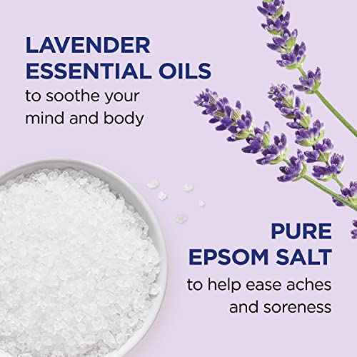 Dr Teal's Pure Epsom Magnesium Salt Soak, Soothe & Sleep with Lavender, 3 lb (Pack of 4)