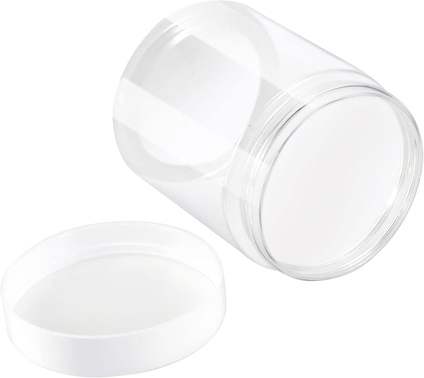 Clear Plastic Jars - 46 Pack 8 OZ Storage Containers for Slime, Food & Beauty Products | BPA Free