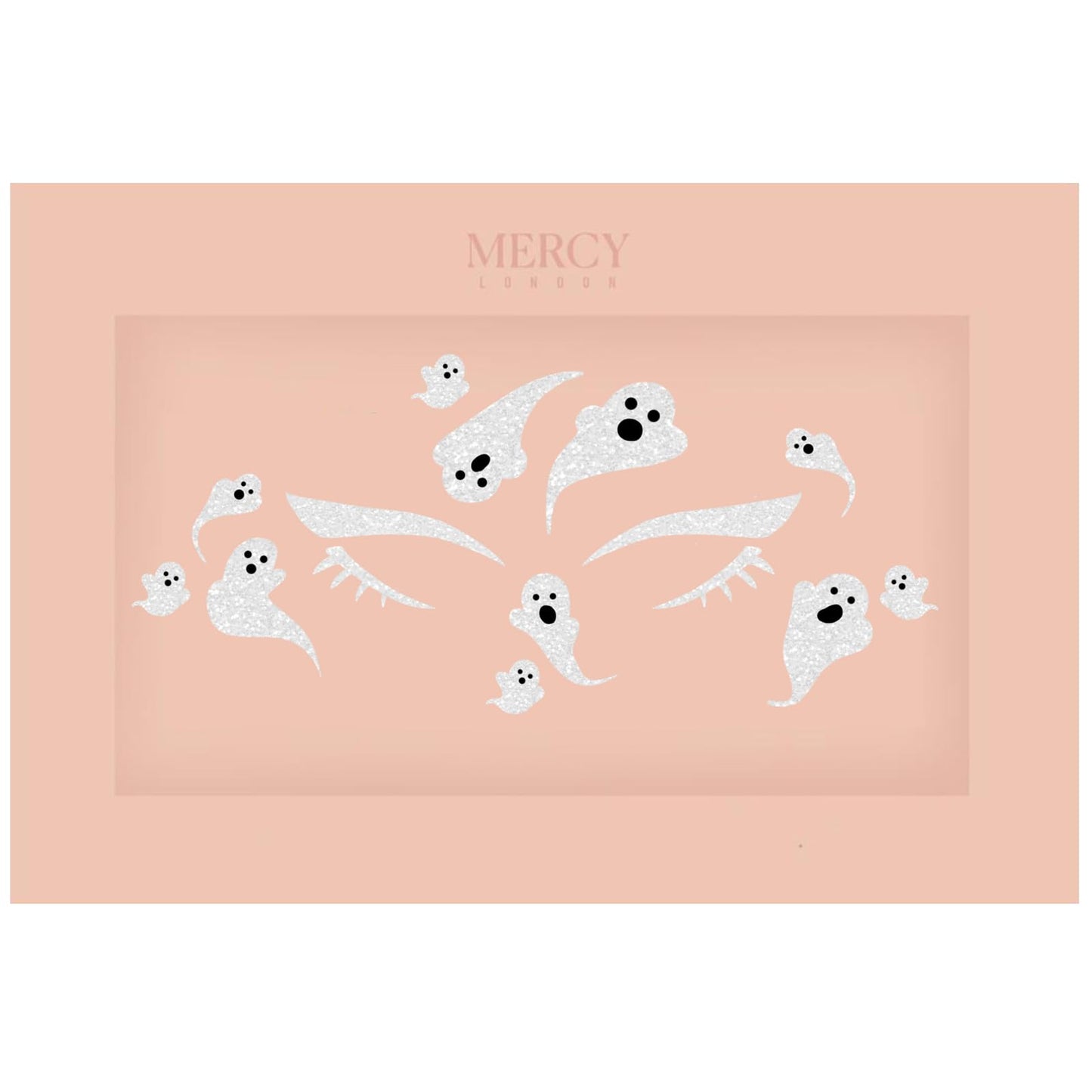 Ghosts Face Stickers by Mercy London Holiday Accessories Face Gems Jewels All In One Stick On Halloween