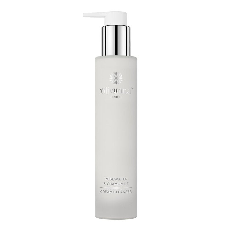 Olivanna Rosewater and Chamomile Cream Cleanser - Omega Rich Face Wash - Gentle and Hydrating without Stripping Essential Oils - 3.3 oz