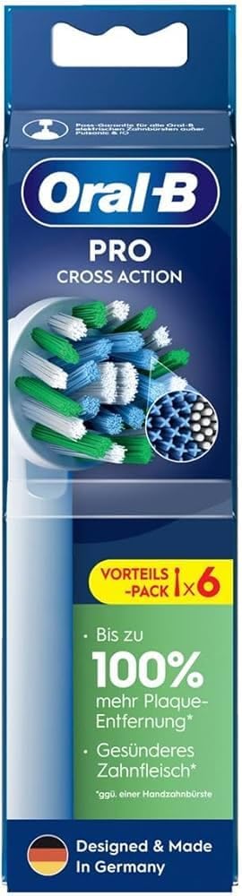 Oral-B Pro Cross Action Electric Toothbrush Replacement Heads - 6 Count Refills