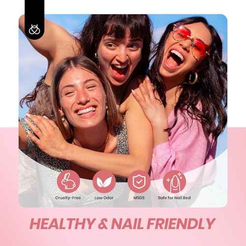 beetles Gel Polish Whispers of Love Jelly Gel Nail Polish Set - 6 Colors Milky White Nude Pink Neutral Sheer Translucent Soak Off UV Gel Nail Kit, Nail Concealer for Salon DIY Manicure Gift for Women