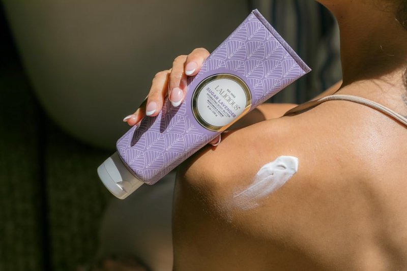 LaLicious Sugar Lavender Whipped Body Butter 8oz | Ultra-Hydrating Shea Butter Body Cream with Hyaluronic Acid, Vitamin C & Peptides | Deep Moisturizing Lotion for Dry Skin | Firming & Skin-Softening