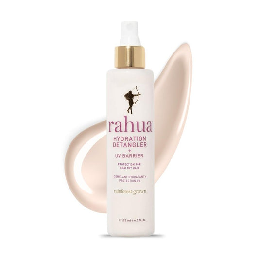 Rahua Hydration Detangler + UV Barrier - Leave-In Spray for All Hair Types - Vegan Heat Protectant and Anti-Frizz Mist with Morete Oil, Sacha Inchi and Mango - Color Safe - 6.5 Fl Oz