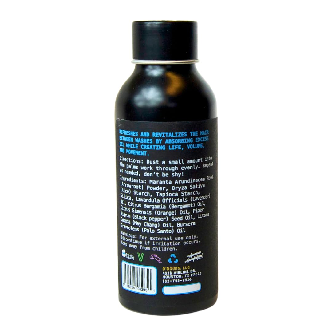 O'Douds Dry Shampoo Powder - Refreshing, Revitalizing & Volumizing Formula - Helps Absorbs Excess Oil - Natural, Vegan, PLant-Based Ingredients - Green Tea & Bergamot Scent - 2oz
