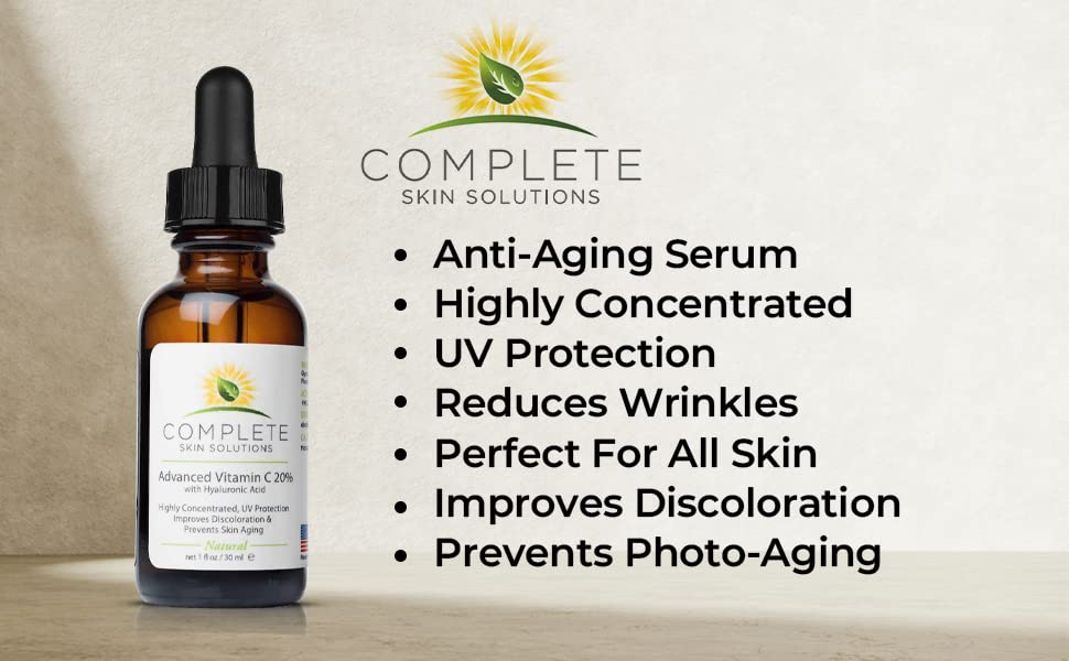 Vitamin C Serum 20% - Advanced Formula with Ferulic & Hyaluronic Acid | 1 oz
