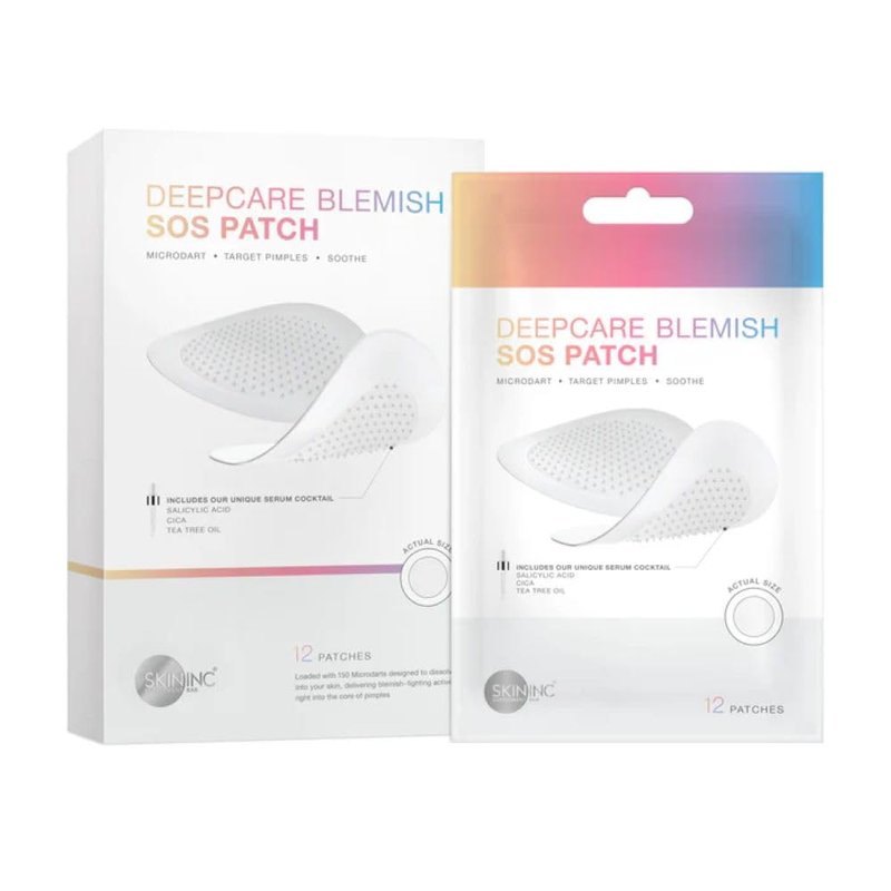 SKIN INC Deepcare Blemish SOS Pimple Patches - Overnight Acne Spot Treatment with Micro Dart Technology | Tea Tree & Salicylic Acid