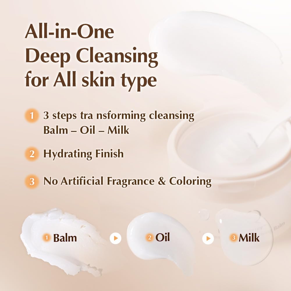 UIQ Biome Barrier Collagen Firming Cleansing Balm, Deep Pore & Waterproof Makeup Remover, Microbiome Skincare, 100ml / 3.38 fl.oz