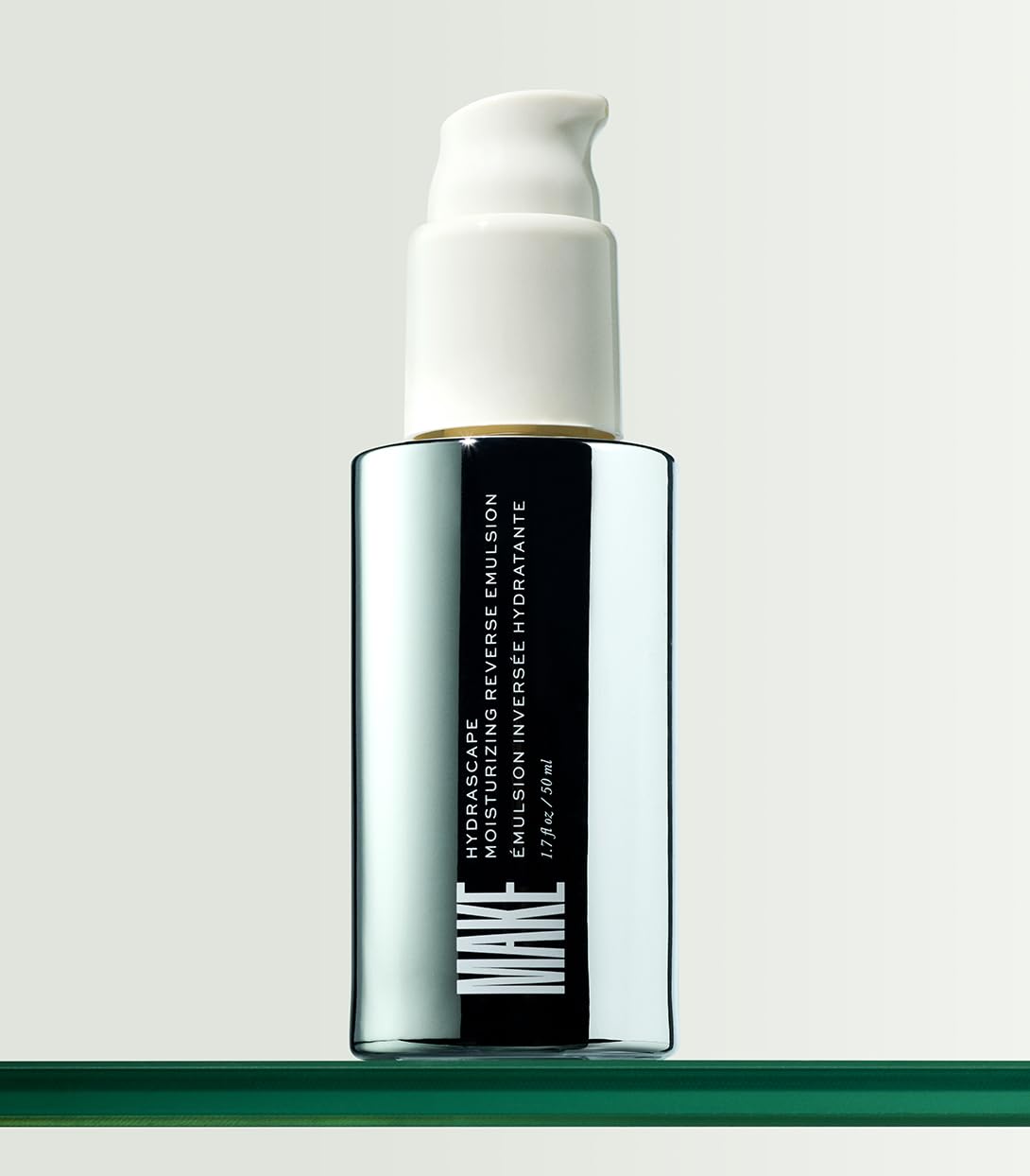 MAKE Beauty Hydrascape - Reverse Emulsion Hydrating Ceramide Face Moisturizer for Plump, Glowing Skin. Lightweight Antioxidant Lotion Serum for Dry Skin. 1.7oz Pump.