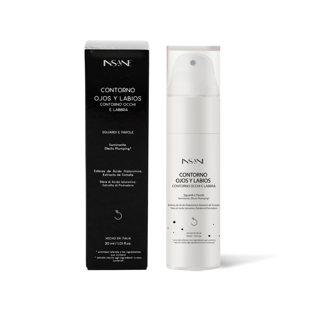 INSANE GLOW Anti-Aging Eye & Lip Contour Cream for Sensitive Skin – Puffy Eyes and Dark Circles with Hyaluronic Acid Spheres & Tamanu Oil – Depuffs, Firms & Smooths Fine Lines – Dermatologist Tested