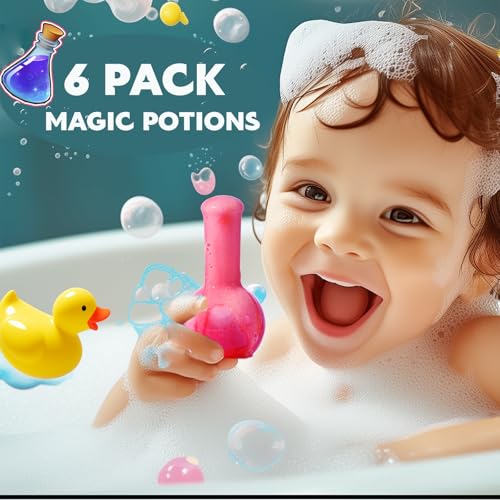 MeCids Magic Potion Bubble Bath Bombs for Kids -Bath Color Tablets Bath Potions for Toddlers Ages 4-12 Fun Science Kit Gift for Birthday, Halloween£¬Christmas- 6 Pack