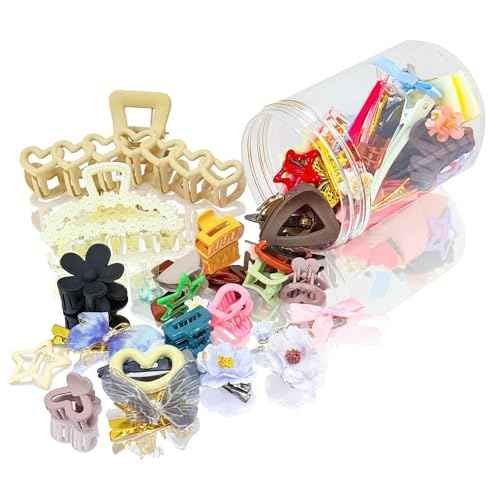 50Pcs Hair Clips Mystery Box - Surprise Box for Women£¨Metal, Snap, Flat, Flower &Y2k Styles Hair Clips, Barrettes, Claw Clips and Hair Bows £© -Trending Styles Bulk Gift Set