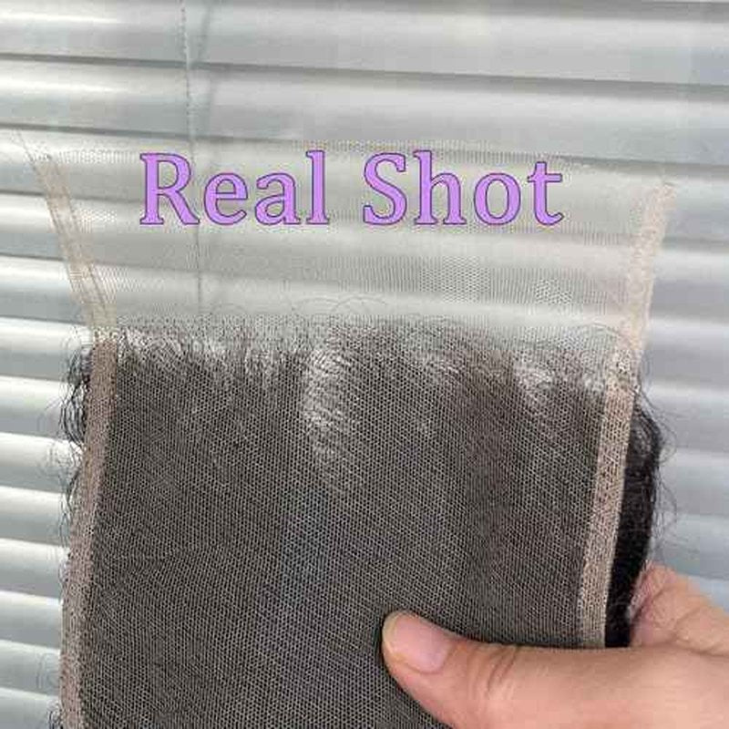 5x5 Burmese Curly Closure 100% Real Human Hair Curly 5x5 Transparent HD Lace Closure Natural Black 1B Color 18 Inch