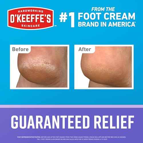 O'Keeffe's for Healthy Feet Night Treatment Foot Cream-7 oz Tube (1 Pack)-Guaranteed Overnight Relief for Extremely Cracked, Dry Feet, Repairing Skincare, Instantly Boosts and Retains Moisture Levels
