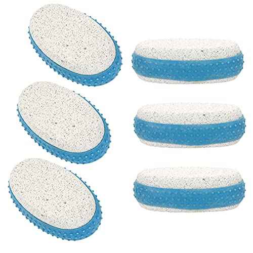 Iconikal 6-Pack Pumice Exfoliating Stone with Rubber Grip (Blue)
