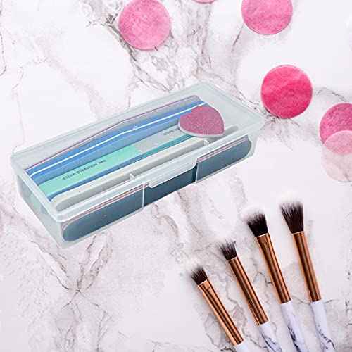 Clear Manicure Tool Box, Personal Nail Box Storage Case for Organizing, Plastic Nail Tool Box for Manicure Pedicure Kit (4pcs)