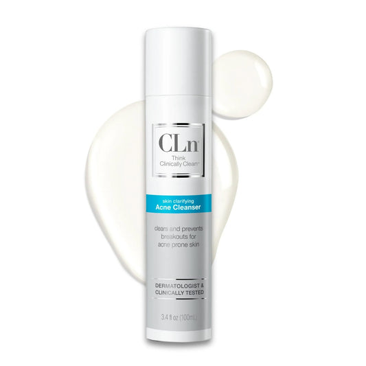 CLn® Acne Cleanser-Facial Cleanser with 0.5% Salicylic Acid to Eliminate Blackheads & Breakouts, Oil-Free & Fragrance-Free, 3.4 fl. oz.