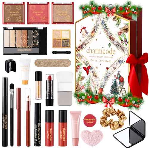 Makeup Advent Calendar 2025, 24 Days Christmas Countdown Calendar Gift Set for Adult Women Teen Girls, Xmas Holiday Beauty & Cosmetic Surprise Make up Kit for Women Full Kit