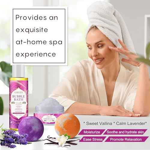 Spa Gifts for Women -Stress Relief Relaxing Body Wash & Bath Set,Christmas Gift for Mom Wife Her Sister Birthday Gifts,Unique Self Care Womens Gift Xams Stocking Stuffer Secret Santa Gifts for Women
