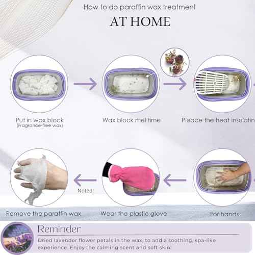 Paraffin Wax Machine for Hand and Feet Treatment - 5000ml Large Capacity Paraffin Wax Warmer with 3.85 lbs Refills, Moisturizing Kit Paraffin Hand Wax Machine - 213pcs Set