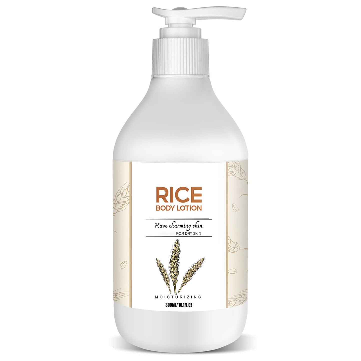 Grospe Rice Moisturizing Body Lotion for Women, Body Firming Moisturizer with Rice Extract for Dry Skin, Moisturizer Body Cream for Nourishing Non-Greasy Refreshing Quickly Absorbed 10.1 Fl Oz