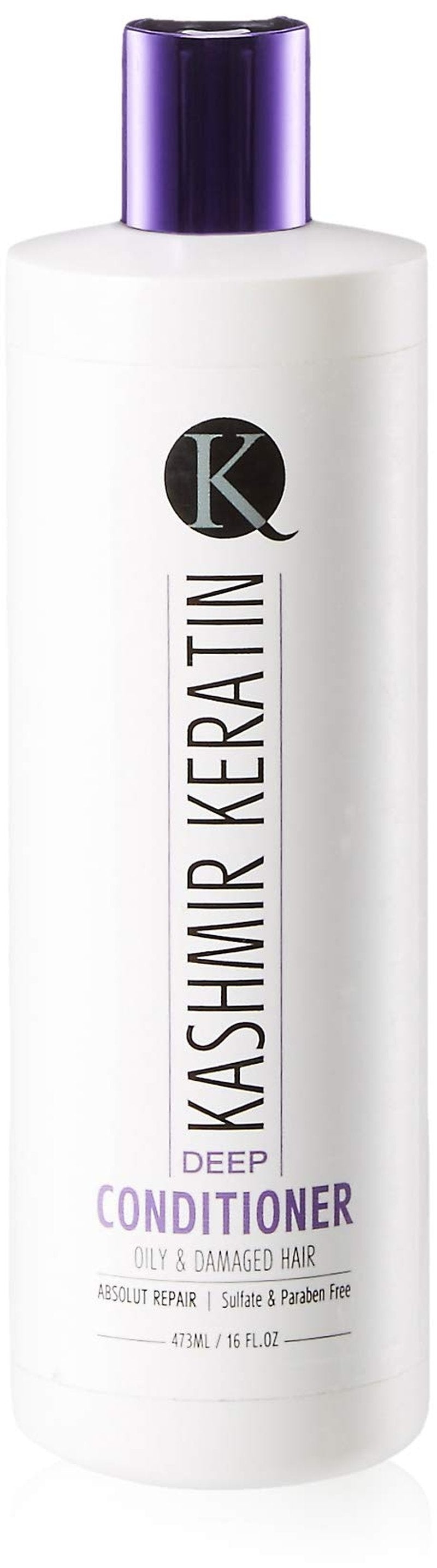 Kashmir Keratin Deep Conditioner For Oily And Damaged Hair Sulfate And Paraben FREE (16 Fl Oz.)