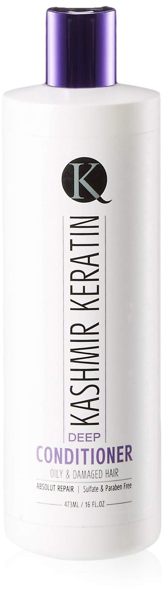 Kashmir Keratin Deep Conditioner For Oily And Damaged Hair Sulfate And Paraben FREE (16 Fl Oz.)