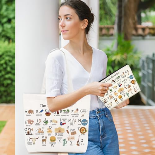 Texas State Speech Therapy 0ccupational Therapy Gifts Tote Bag Makeup Bag for Women Girl Sister Birthday Christmas