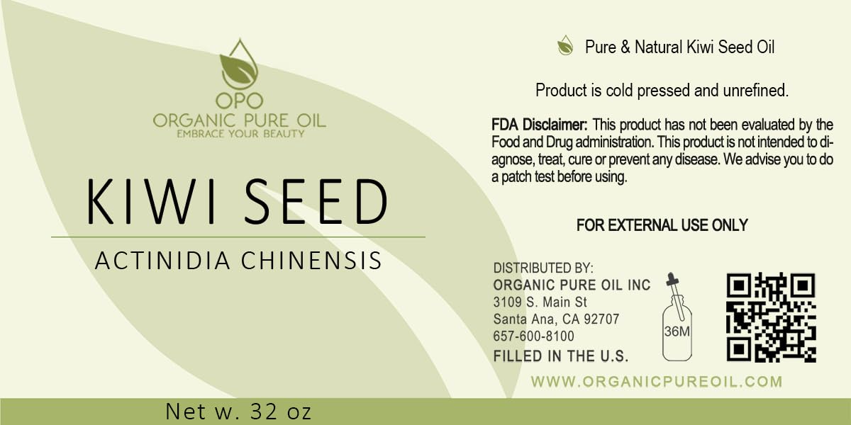 Kiwi Seed Oil - 32 oz - Pure, All Natural, Cold Pressed, Unrefined, Kiwi Oil Perfect for Hair, Skin, Scalp, Body Care Moisturizer