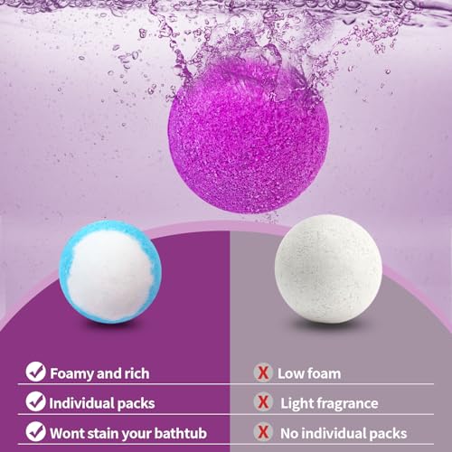 Bath Bombs Christmas Stocking Stuffers for Teen Girls for Women Mom Her Set, 24-Pack Aromatherapy Bubble Bath, Handmade Natural & Organic, Spa Relaxing Birthday Gifts for Men, White Elephant Gifts