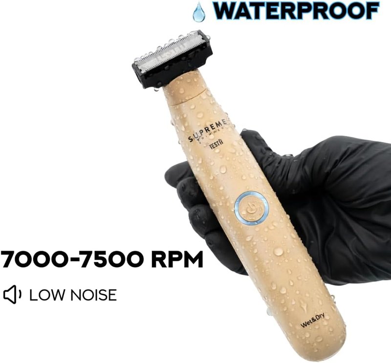 Men's Ball Trimmer & Body Groomer - Waterproof, Skin-Safe Blade | USB-C Fast Charge, 90 Min Runtime