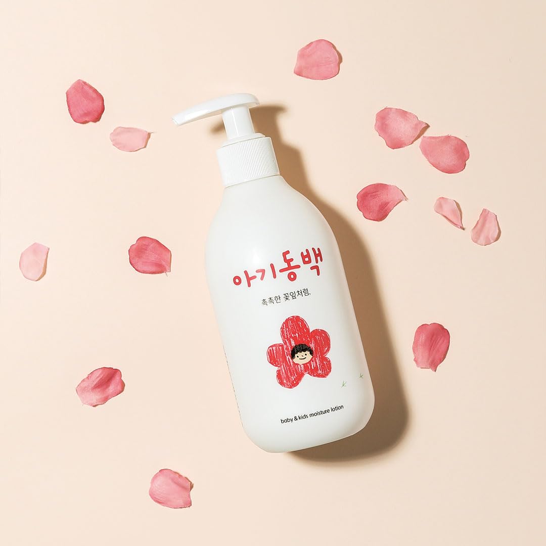 Ozkiz Korean Baby Lotion Camellia Extract - Gentle Moisturizer Body Face All Ages Sensitive Skin 300ml/10.14oz