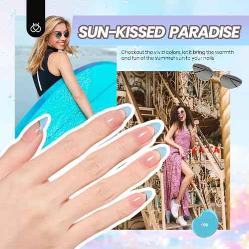 Beetles Gel Nail Polish Kit with U V Light -54 Pcs Gel Nail Kit Four Seasons Glow 32 Colors Set with Base Matte & Glossy Top Coat Soak Off Home DIY Manicure Nails Beginners Gifts for Women Teen Girls