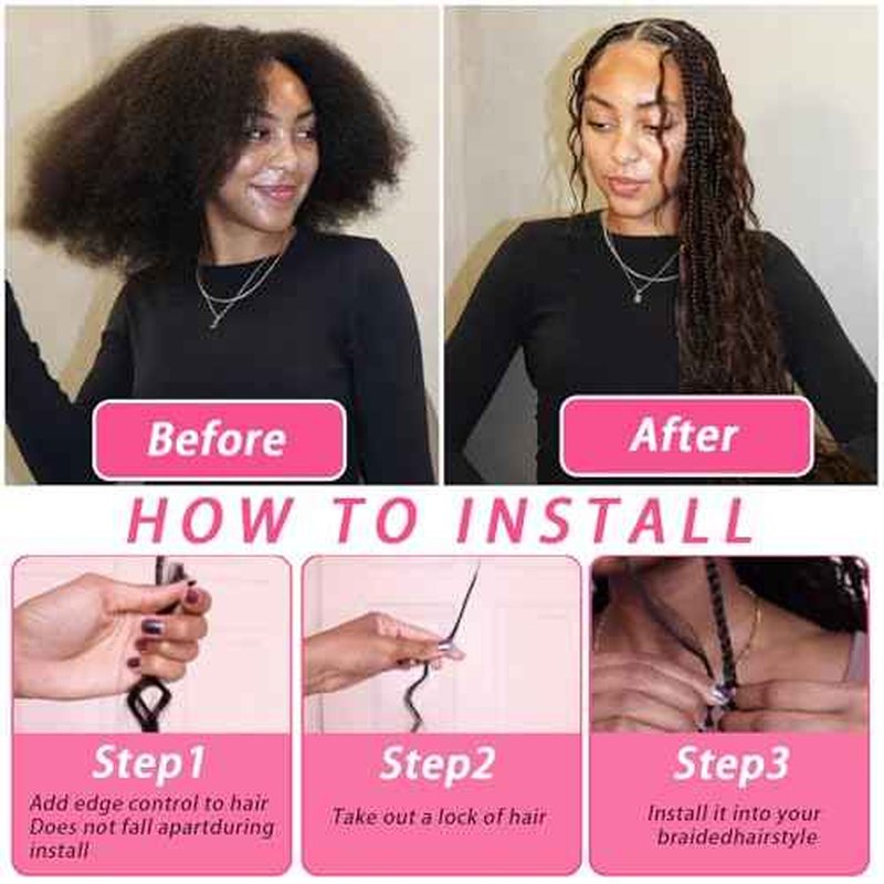 Human Braiding Hair 100g One Bundle/Pack 20 Inch Natural Black Body Wave Curly Bulk Human Hair for Braiding No Weft 100% Unprocessed Brazilian Human Hair Braiding Hair for Boho Braids
