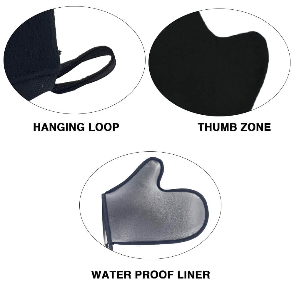 4 Pack Self Tanning Mitt Applicator Kit, with Self Tanner Mitt, Self Tan Back Applicator, Exfoliating Glove, Flat Top Face Tanner Brush, Tan mit for Self Sunless Tanner