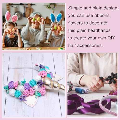 100 Pcs Bulk Headbands White Hair Band for Women Plastic Headband with Teeth for Girls Plain Hair Accessories Christmas Craft Plastic Headbands for DIY