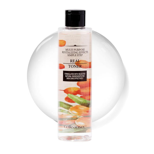 CELLEANSER Real Toner-Facial Toner with Sea Buckthorn Extract for Soothing, Revitalizing and Hydrating Skin, Alcohol-Free, Vegan, 6.76 oz