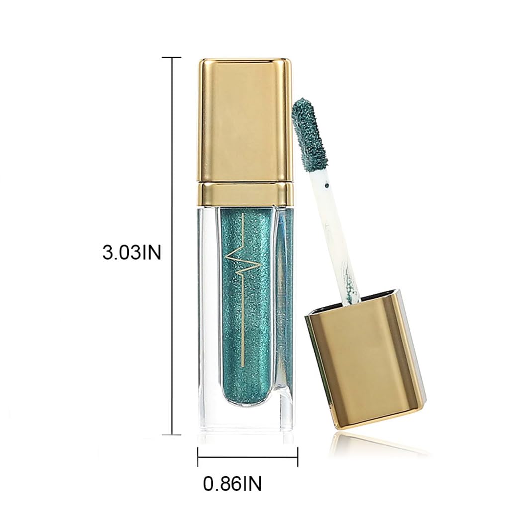 Kilshye Glitter Liquid Eyeshadow Shimmer Eye Shadow Metallic Eyeshadows High Pigment Eyes Shadow Long Lasting Waterproof Eyes Liquid Makeup for Women and Girls Pack of 1 (G- Black 12)