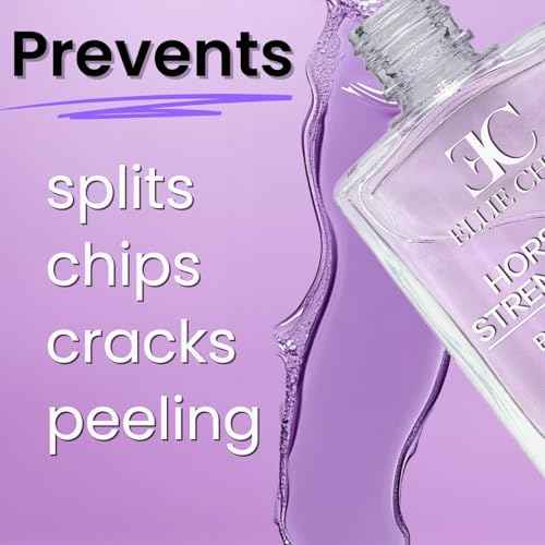 Ellie Chase Horsetail Nail Strengthener, Growth, Hardener, Repair Treatment Polish 0.5 OZ/Help Splits, Breaks, Thin, Weak, Chipped, Damaged, Cracked, Peeling Nails/Grow Strong Hard Thicker Nails