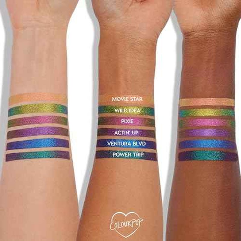 ColourPop Cr?me Gel Waterproof Chrome Eyeliner - 18HR Wear, Ultra-Pigmented Eyeliner Pencil with Matte & Metallic Finishes - Smudge-Proof, Vegan & Cruelty-Free - Power Trip (0.01 oz)