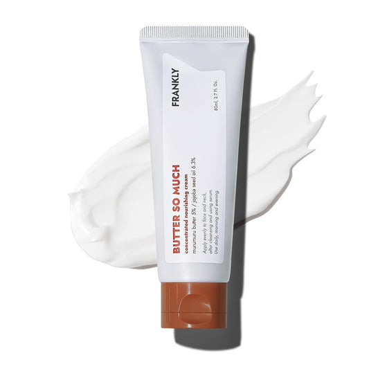 FRANKLY Butter So Much Cream Jumbo - Intense Moisturizing Face Moisturizer with 20% Vegan Butter & Plant Oils, 5% Murumuru Butter & 6.3% Jojoba for Dry & Sensitive Skin - 2.7 fl. Oz.