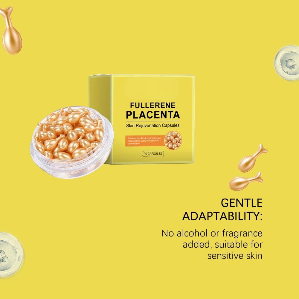 Collagen Facial Serum Capsules, Anti Aging Firming Capsules with Hyaluronic Acid & Vitamin E, Skin Rejuvenation & Sensitive Skin Travel Capsule Serum for Face & Neck