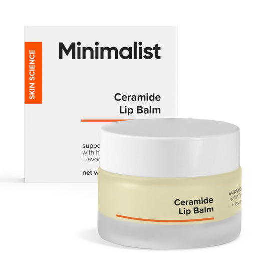 Minimalist Lip Balm for Dry Chapped Lips | With Ceramide & Hyaluronic Acid | 0.28 Oz/ 8gm