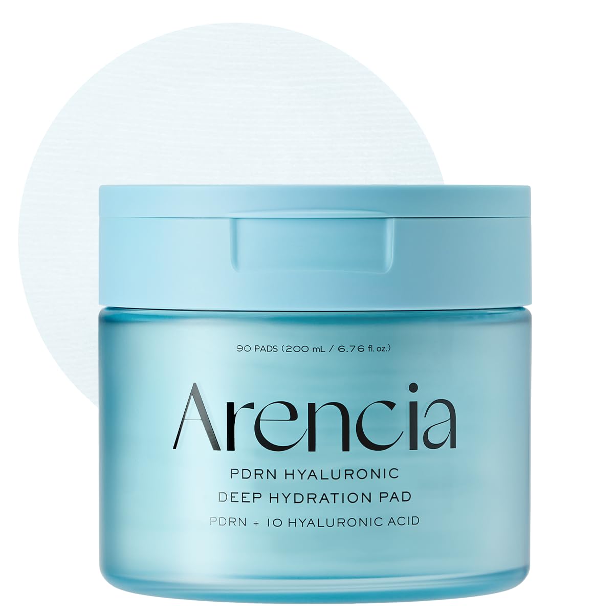 Arencia PDRN Hyaluronic Deep Hydration Toner Pads, 90 Count, 6.76 fl. oz, with 10 Types of Hyaluronic Acid for All Skin Types