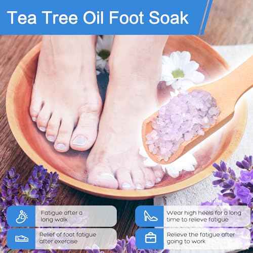 20 Pack Himalayan Pink Salt Feet Soak lavender foot soaking Pedicure kit Supplies for Foot Spa Foot Soak Salts with Epsom Salt for Soaking Lavender Pedicure kit Callus Remover